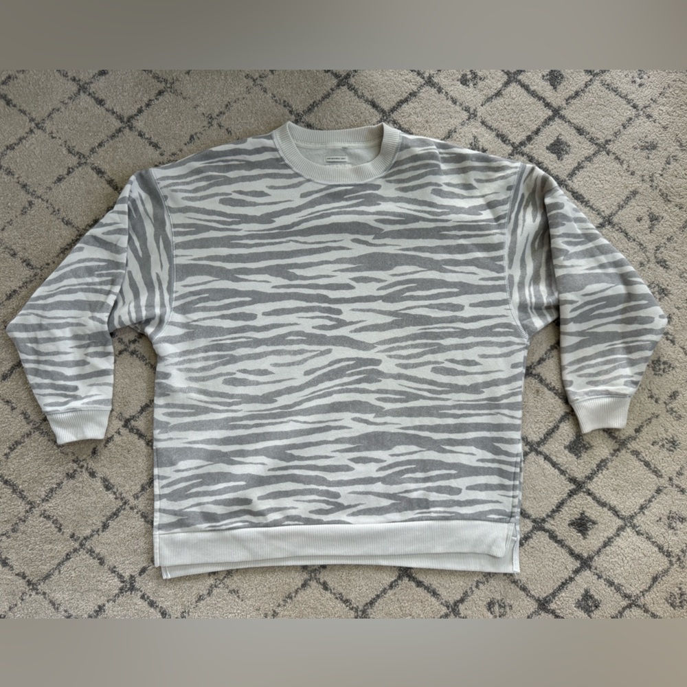 American Eagle Zebra Print Crewneck